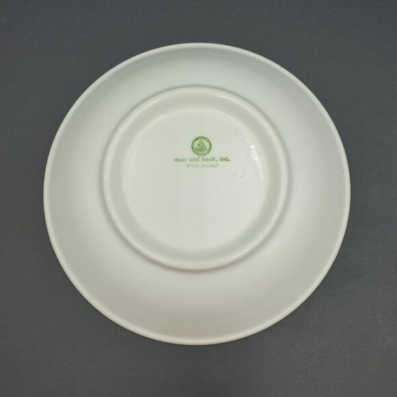 Over and Back Plaid Individual Pasta Bowls Made in Italy Yellow Blue Stripe Bowl - Picture 4 of 8